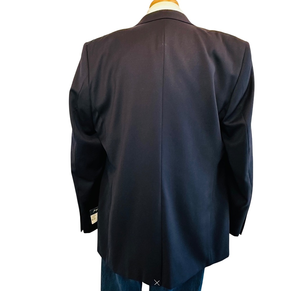Joseph & Feiss Gold Blazer NWT 44XL Navy Blue New Wool Classic Fit 2-Button - Picture 3 of 8